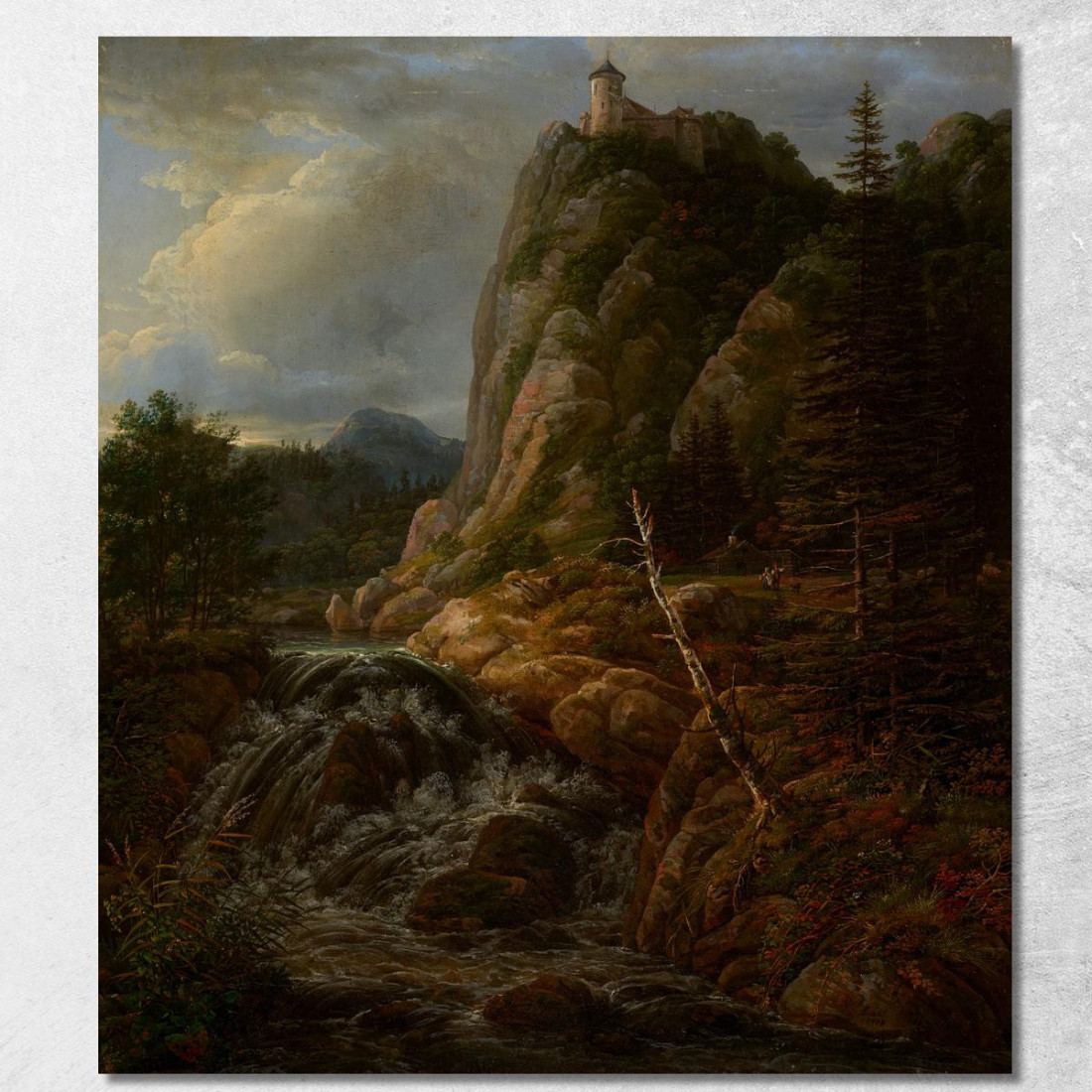 Paesaggio Nordico Con Un Castello Johan Christian Dahl jcd38 quadro stampato su tela Paesaggio Nordico Con Un Castello Johan Christian Dahl jcd38 quadro stampato su tela