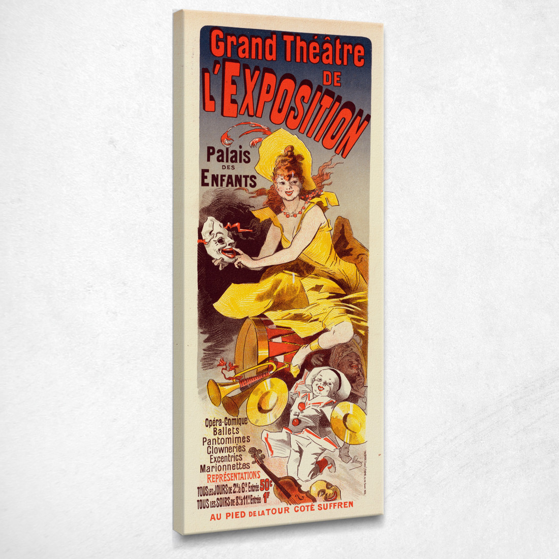 Teatro Della Grande Esposizione Jules Chéret jch43 quadro stampato su tela Teatro Della Grande Esposizione Jules Chéret jch43 quadro stampato su tela