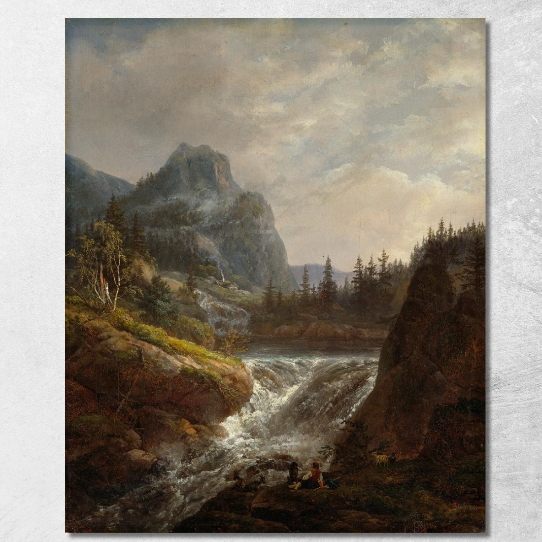 Paesaggio Norvegese Johan Christian Dahl jcd41 quadro stampato su tela Paesaggio Norvegese Johan Christian Dahl jcd41 quadro stampato su tela