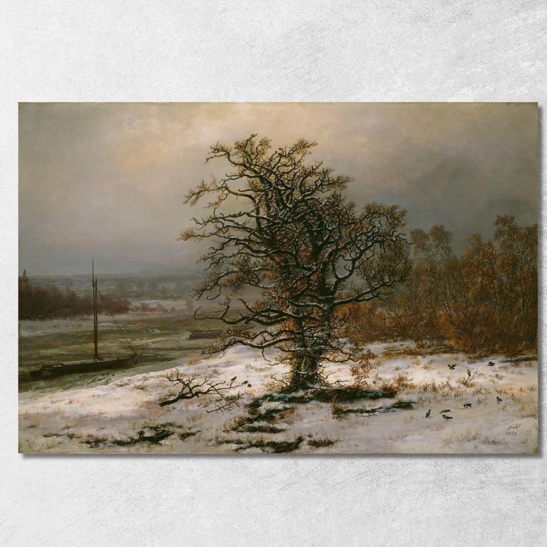 Quercia Sull'Elba In Inverno Johan Christian Dahl jcd43 quadro stampato su tela Quercia Sull'Elba In Inverno Johan Christian Dahl jcd43 quadro stampato su tela