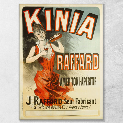 Kinia Raffardamer Toni-Aperitivo Jules Chéret jch46 quadro stampato su tela