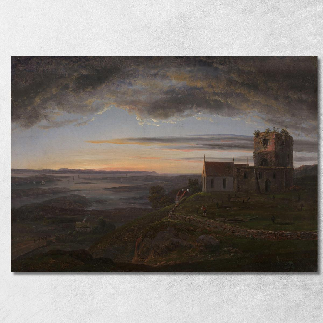 La Chiesa In Rovina Ad Avaldsnes A Karmoy Johan Christian Dahl jcd69 quadro stampato su tela La Chiesa In Rovina Ad Avaldsnes A Karmoy Johan Christian Dahl jcd69 quadro stampato su tela