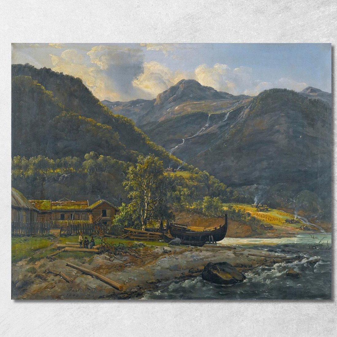 Veduta Di Skjolden A Lyster Johan Christian Dahl jcd78 quadro stampato su tela Veduta Di Skjolden A Lyster Johan Christian Dahl jcd78 quadro stampato su tela