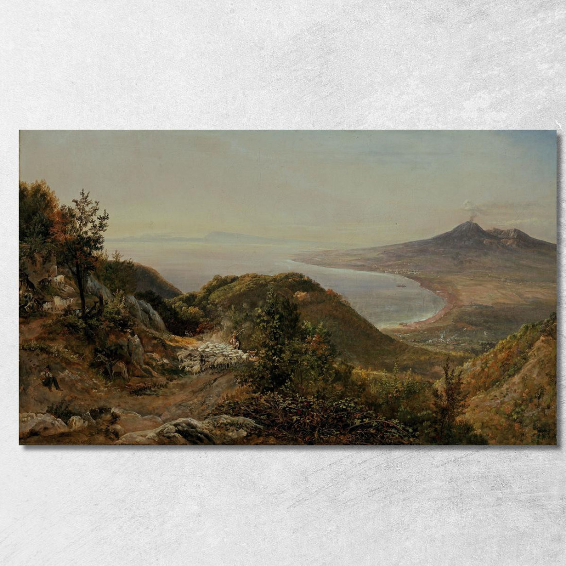 Veduta Da Pimonte Johan Christian Dahl jcd82 quadro stampato su tela Veduta Da Pimonte Johan Christian Dahl jcd82 quadro stampato su tela