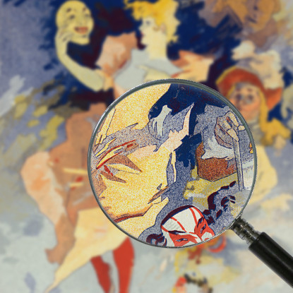La Commedia Jules Chéret jch48 quadro stampato su tela