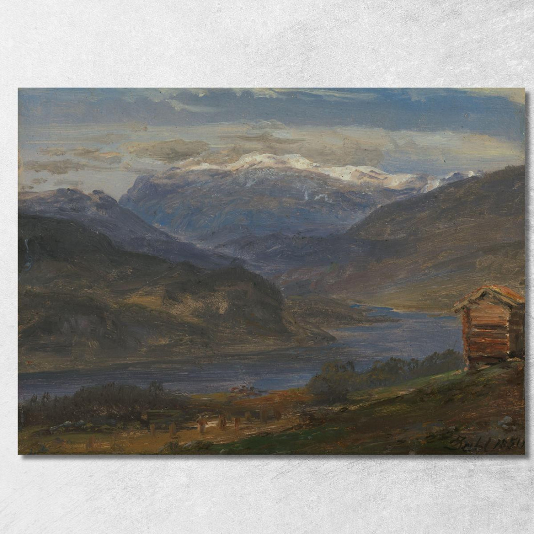 Veduta Di Hjelle In Valdres Johan Christian Dahl jcd88 quadro stampato su tela Veduta Di Hjelle In Valdres Johan Christian Dahl jcd88 quadro stampato su tela