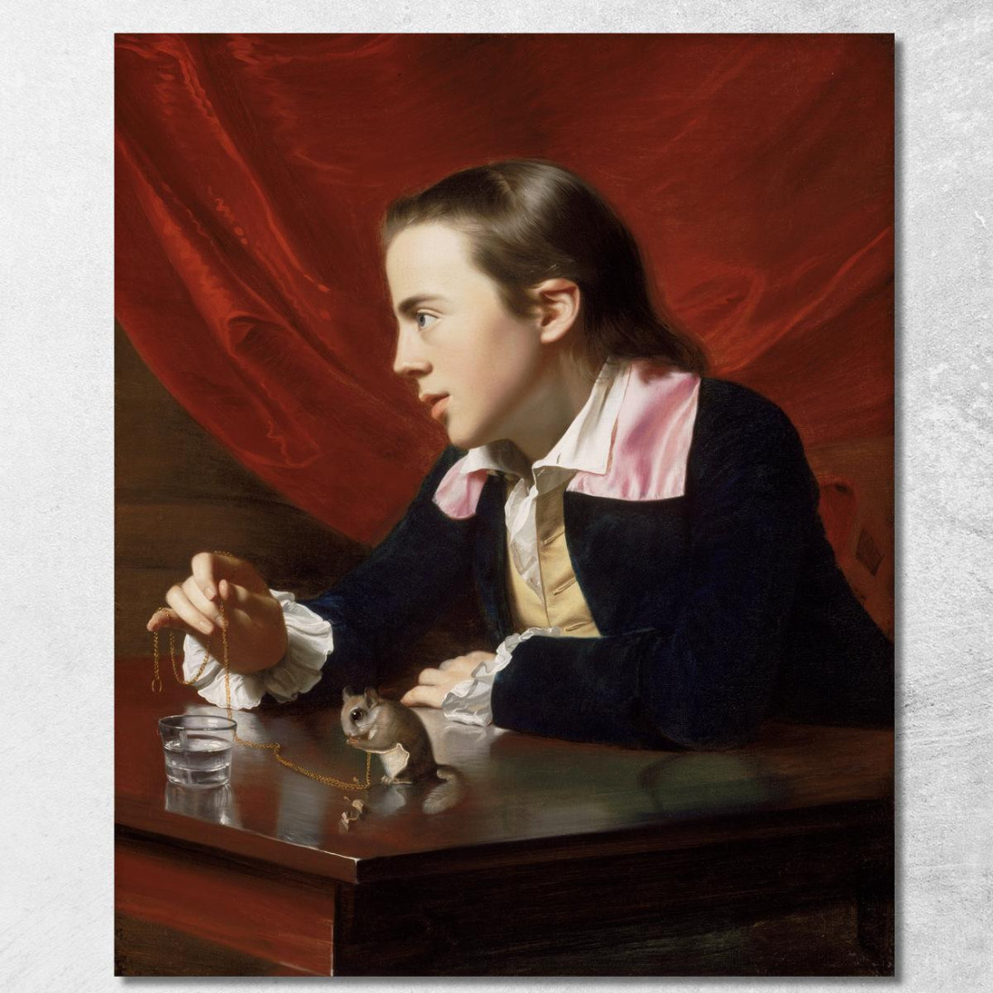 Un Ragazzo Con Uno Scoiattolo Volante – Henry Pelham John Singleton Copley jsg1 quadro stampato su tela Un Ragazzo Con Uno Scoiattolo Volante – Henry Pelham John Singleton Copley jsg1 quadro stampato su tela