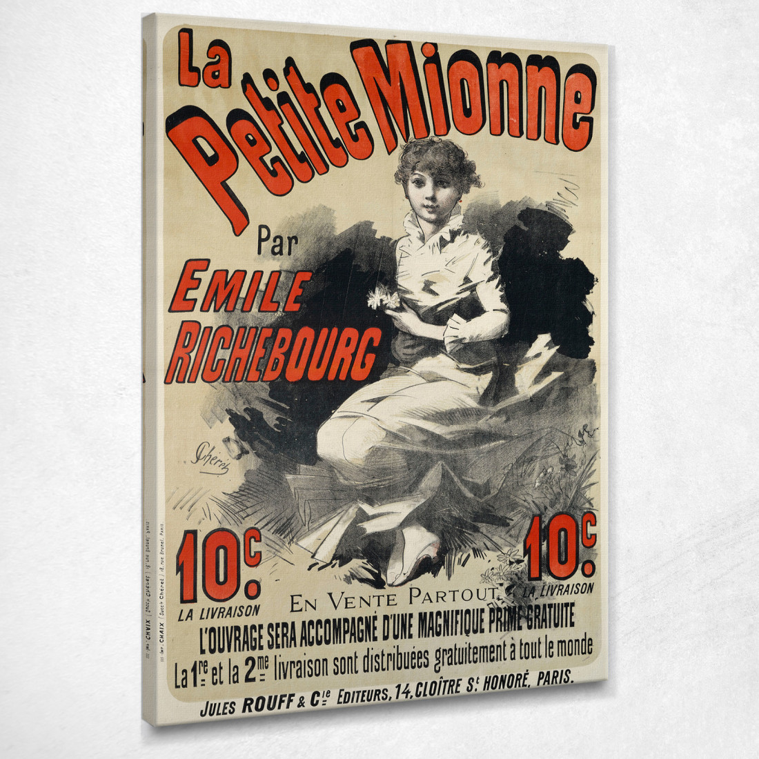 La Piccola Mionne Di Emile Richebourg Jules Chéret jch57 quadro stampato su tela La Piccola Mionne Di Emile Richebourg Jules Chéret jch57 quadro stampato su tela