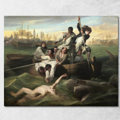 Watson E Lo Squalo John Singleton Copley jsg67 quadro stampato su tela