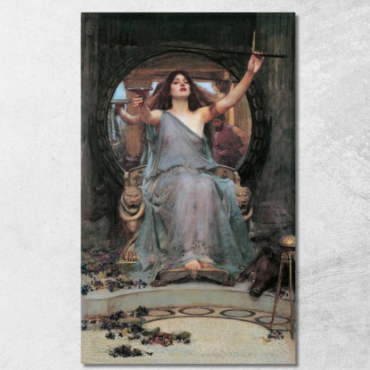 Circe Che Offre La Coppa A Ulisse John William Waterhouse jww8 quadro stampato su tela