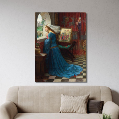 La Bella Rosamunda John William Waterhouse jww12 quadro stampato su tela