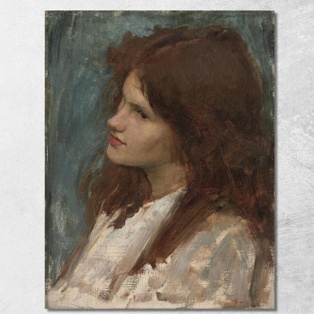 Testa Di Una Ragazza John William Waterhouse jww14 quadro stampato su tela Testa Di Una Ragazza John William Waterhouse jww14 quadro stampato su tela