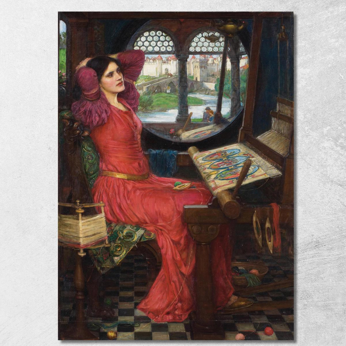 Sono Mezza Stanca Delle Ombre Disse La Signora Di Shalott John William Waterhouse jww17 quadro stampato su tela Sono Mezza Stanca Delle Ombre Disse La Signora Di Shalott John William Waterhouse jww17 quadro stampato su tela