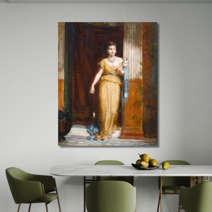 La Filatrice John William Waterhouse jww20 quadro stampato su tela