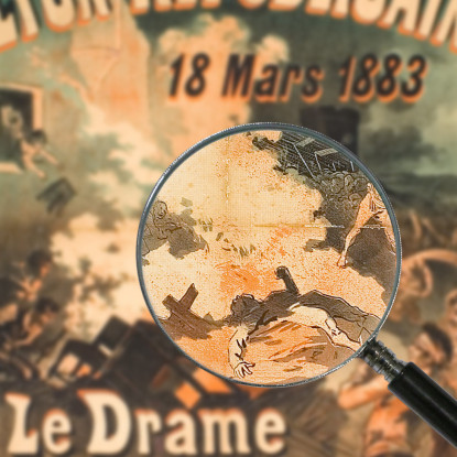 La Tragedia Di Poleymieux Jules Chéret jch61 quadro stampato su tela