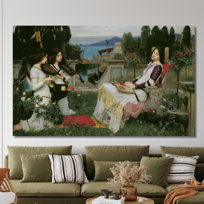 Santa Cecilia John William Waterhouse jww28 quadro stampato su tela