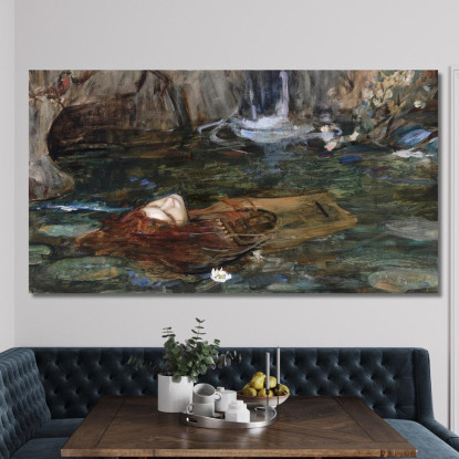 Studio Per Ninfe Che Trovano La Testa Di Orfeo John William Waterhouse jww29 quadro stampato su tela
