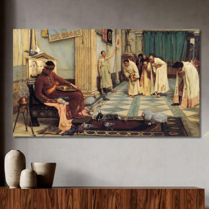 I Favoriti Dell'Imperatore Onorio 2 John William Waterhouse jww32 quadro stampato su tela
