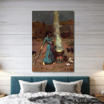 Il Cerchio Magico John William Waterhouse jww34 quadro stampato su tela