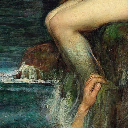 La Sirena John William Waterhouse jww37 quadro stampato su tela