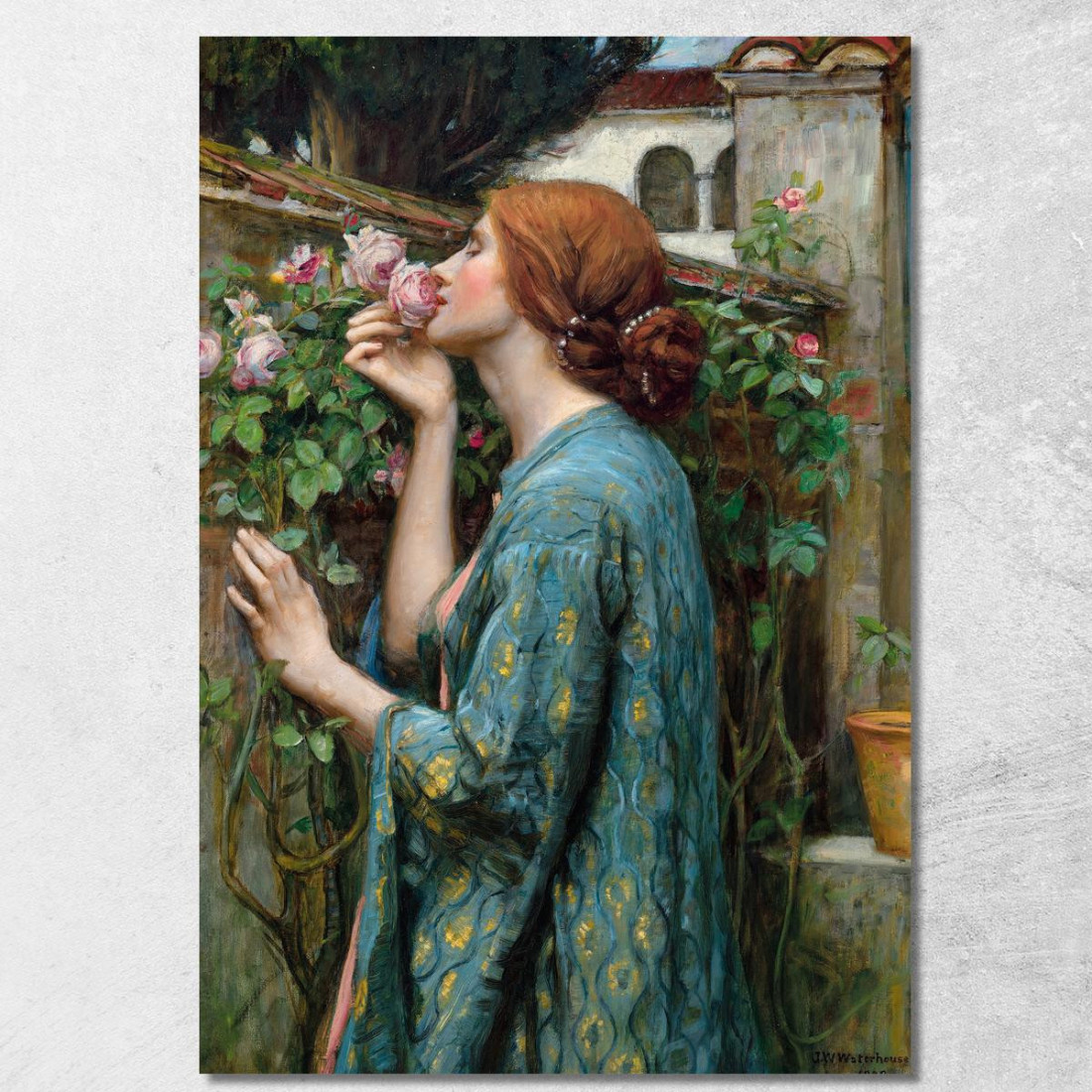 L'Anima Della Rosa John William Waterhouse jww38 quadro stampato su tela L'Anima Della Rosa John William Waterhouse jww38 quadro stampato su tela