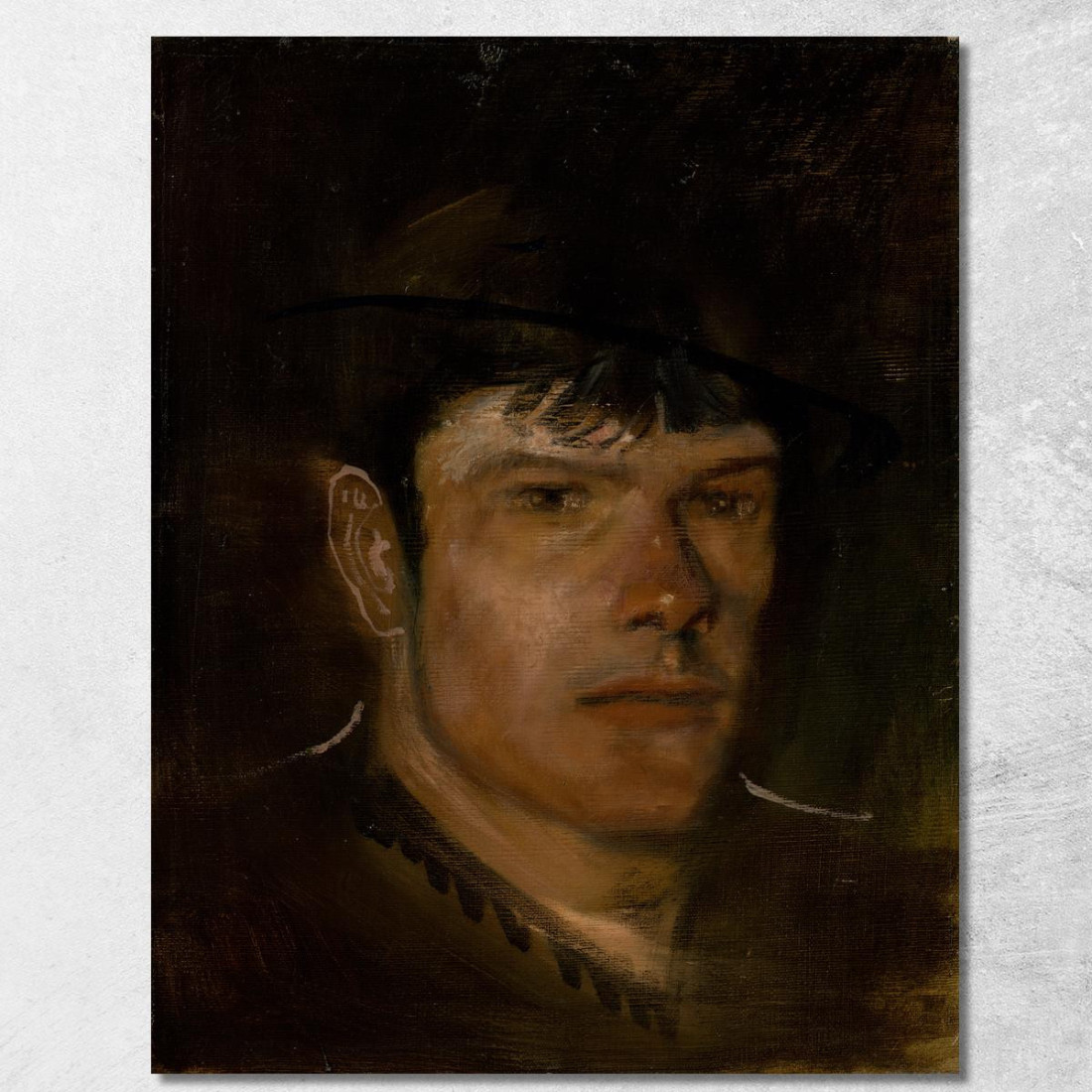 Giovane Con Orecchio Grande E Piccolo Cappello Ladislav Mednyánszky lmd34 quadro stampato su tela Giovane Con Orecchio Grande E Piccolo Cappello Ladislav Mednyánszky lmd34 quadro stampato su tela