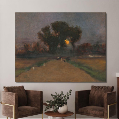 Paesaggio Con Sole Al Tramonto Ladislav Mednyánszky lmd39 quadro stampato su tela