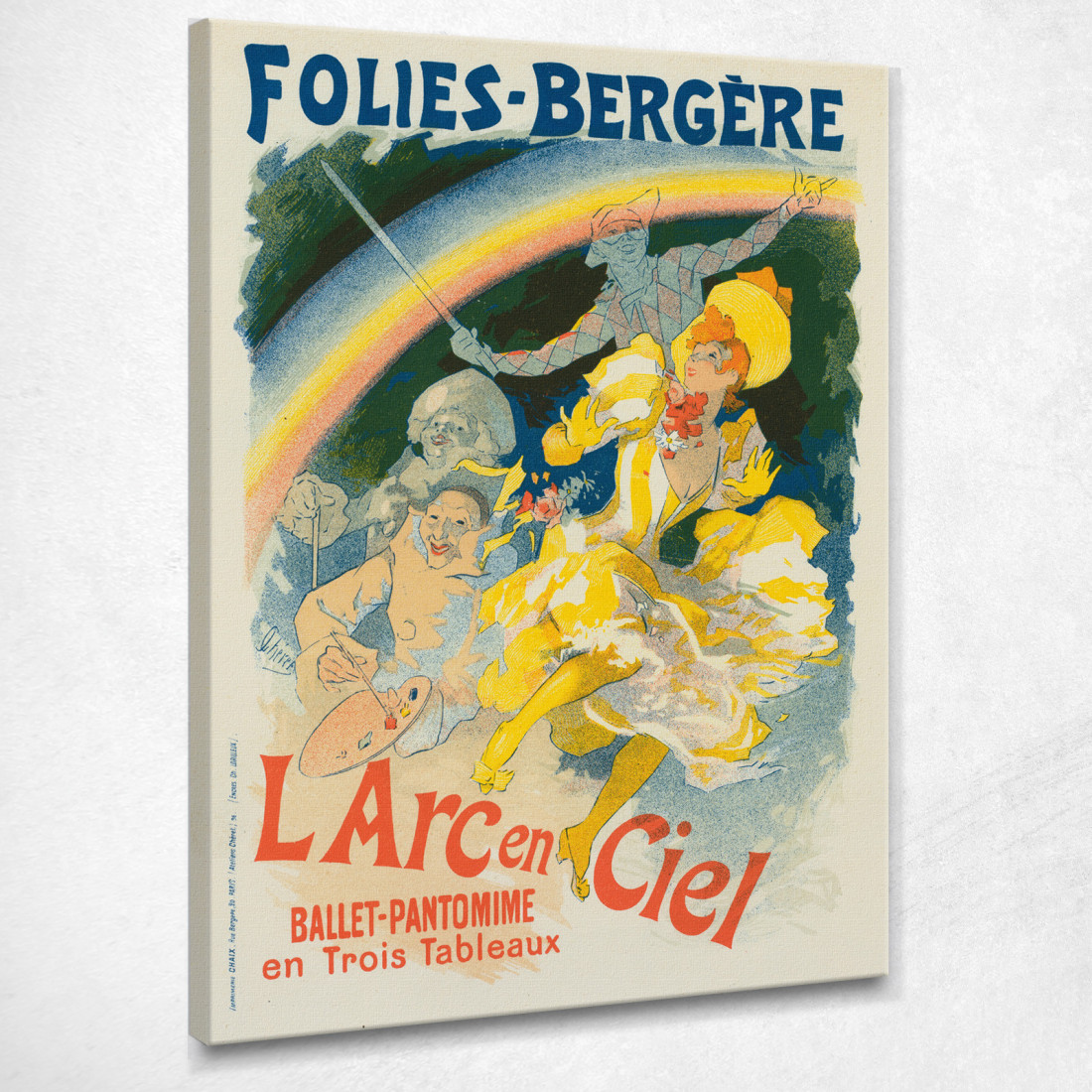 L'Arcobaleno Jules Chéret jch72 quadro stampato su tela L'Arcobaleno Jules Chéret jch72 quadro stampato su tela