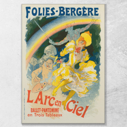 L'Arcobaleno Jules Chéret jch72 quadro stampato su tela