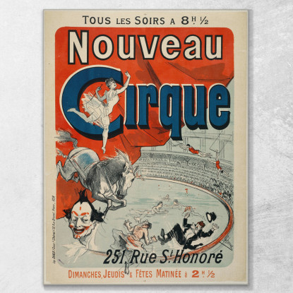 Nuovo Circo 251 Rue St Honoré Jules Chéret jch79 quadro stampato su tela