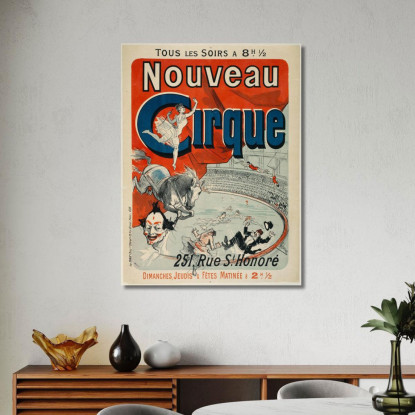 Nuovo Circo 251 Rue St Honoré Jules Chéret jch79 quadro stampato su tela