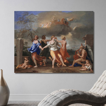 Una Danza Alla Musica Del Tempo Nicolas Poussin nps1 quadro stampato su tela