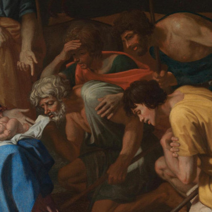 L'Adorazione Dei Pastori Nicolas Poussin nps3 quadro stampato su tela