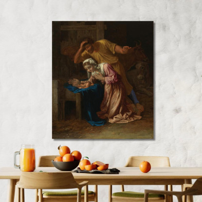 Nascita Di Cristo Nicolas Poussin nps7 quadro stampato su tela