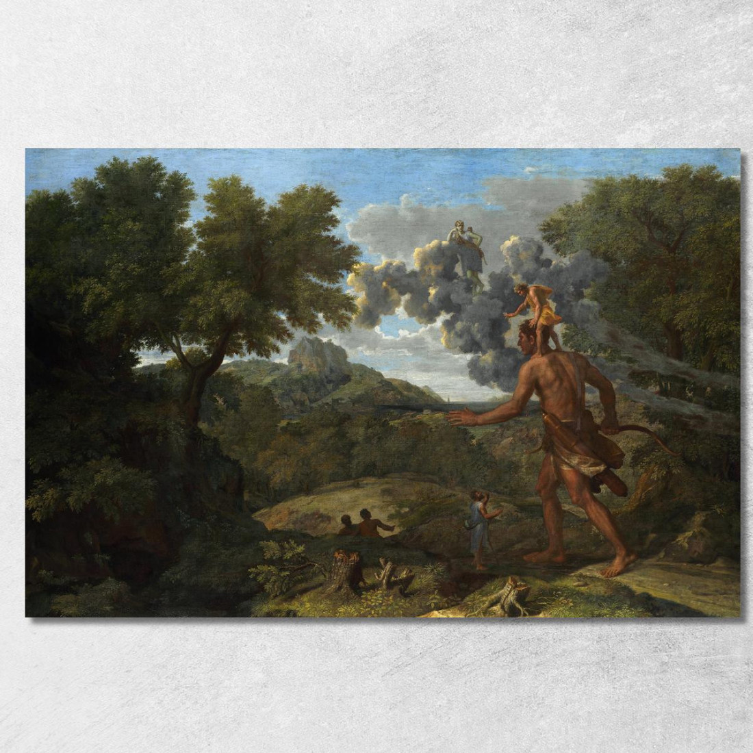 Orione Cieco Alla Ricerca Del Sole Nascente Nicolas Poussin nps8 quadro stampato su tela Orione Cieco Alla Ricerca Del Sole Nascente Nicolas Poussin nps8 quadro stampato su tela