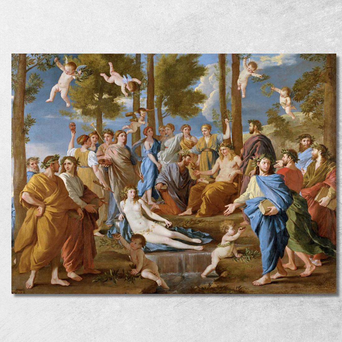 Il Parnaso Nicolas Poussin nps9 quadro stampato su tela