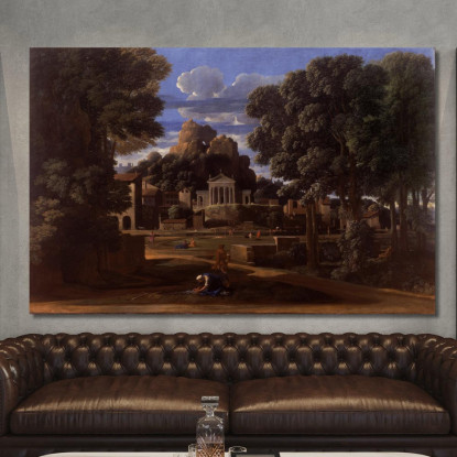 Paesaggio Con Le Ceneri Di Focione Nicolas Poussin nps14 quadro stampato su tela