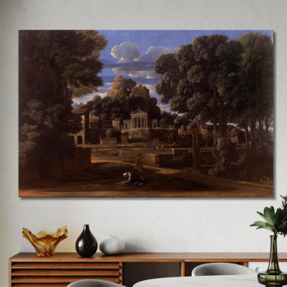 Paesaggio Con Le Ceneri Di Focione Nicolas Poussin nps14 quadro stampato su tela