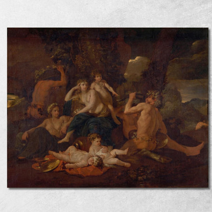 L'Infanzia Di Bacco Nicolas Poussin nps17 quadro stampato su tela