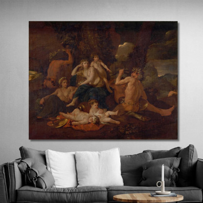 L'Infanzia Di Bacco Nicolas Poussin nps17 quadro stampato su tela