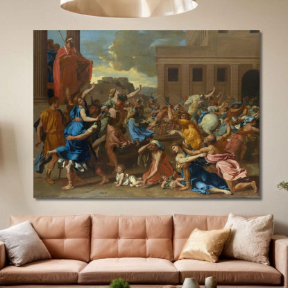 Il Ratto Delle Sabine Nicolas Poussin nps26 quadro stampato su tela