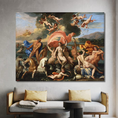 La Nascita Di Venere Nicolas Poussin nps31 quadro stampato su tela