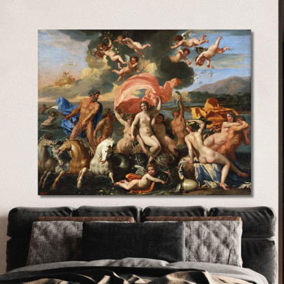 La Nascita Di Venere Nicolas Poussin nps31 quadro stampato su tela