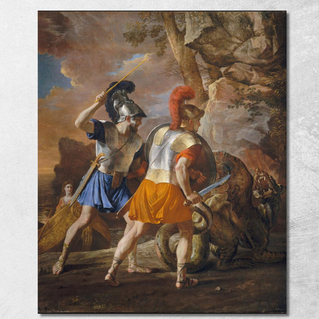 I Compagni Di Rinaldo Nicolas Poussin nps33 quadro stampato su tela