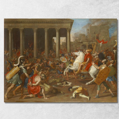 La Conquista Di Gerusalemme Da Parte Dell'Imperatore Tito Nicolas Poussin nps34 quadro stampato su tela