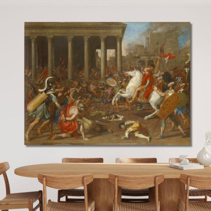 La Conquista Di Gerusalemme Da Parte Dell'Imperatore Tito Nicolas Poussin nps34 quadro stampato su tela