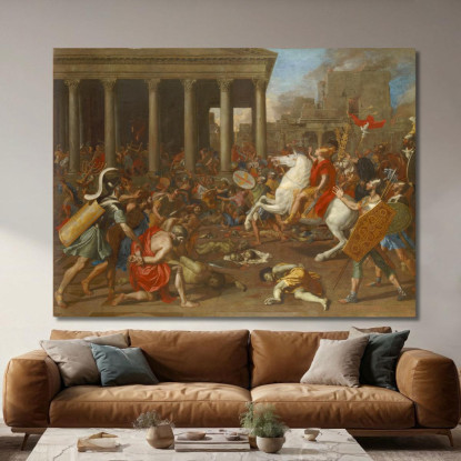 La Conquista Di Gerusalemme Da Parte Dell'Imperatore Tito Nicolas Poussin nps34 quadro stampato su tela