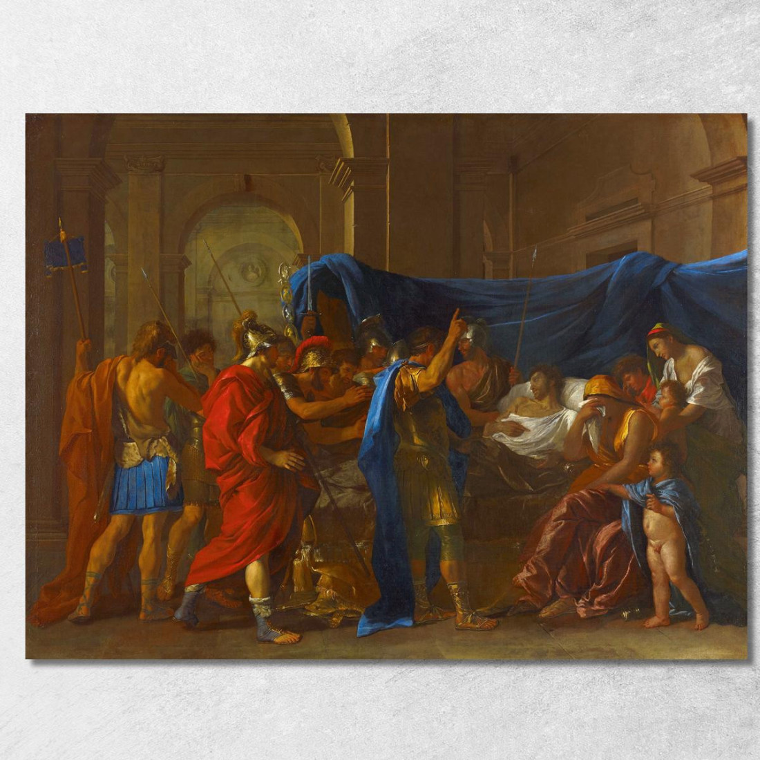 La Morte Di Germanico Nicolas Poussin nps35 quadro stampato su tela La Morte Di Germanico Nicolas Poussin nps35 quadro stampato su tela
