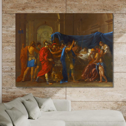 La Morte Di Germanico Nicolas Poussin nps35 quadro stampato su tela