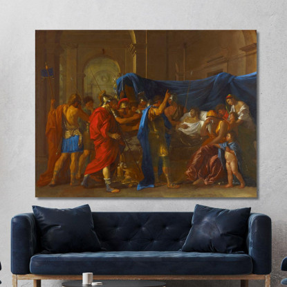 La Morte Di Germanico Nicolas Poussin nps35 quadro stampato su tela